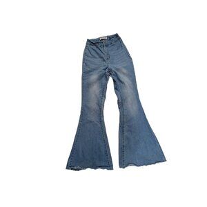 Wax Jean Collection Womens Bell Bottom Denim Jeans Light Wash Size 3/26